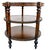 Maitland - Smith Vintage Regency Leather & Brass 3-Tier Round Center Table - Attributed to Maitland-Smith For Sale - Image 4 of 10