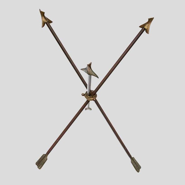Green Directoire Style Tripod Table with Green Marble Top from Maison Jansen, 1950s For Sale - Image 8 of 10