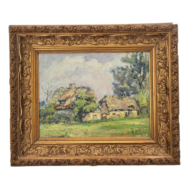 A. Velman, Post-Impressionist Rural Landscape, 1911, Oil on Canvas For Sale
