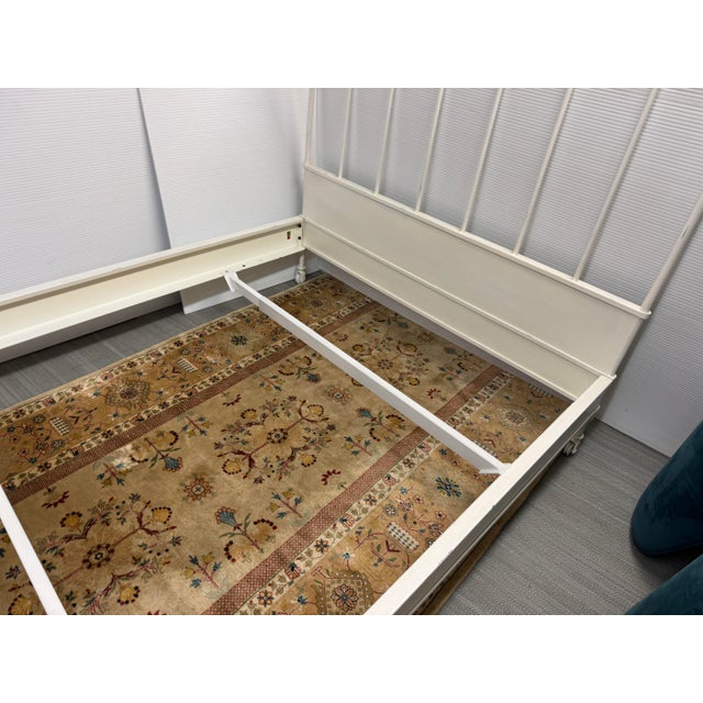 Wood Queen Size Restoration Hardware Dutch Industrial Bed Frame For Sale - Image 7 of 12