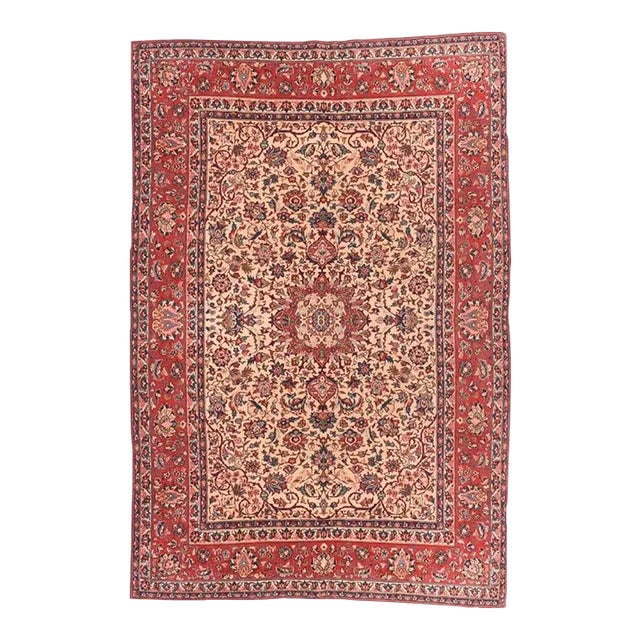 Fine Vintage Persian Isfahan Rug 6'5'' X 9'10'' For Sale