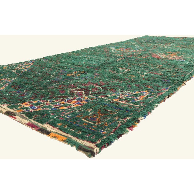 21922 Vintage Beni MGuild Moroccan Rug, 06'09 x 15'08. The Emerald Covenant: A Vintage Beni M'Guild Moroccan Masterpiece...