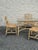 Mid-Century Modern Vintage Rattan and Cane Dining Set With Four Chairs, 1970s For Sale - Image 3 of 12