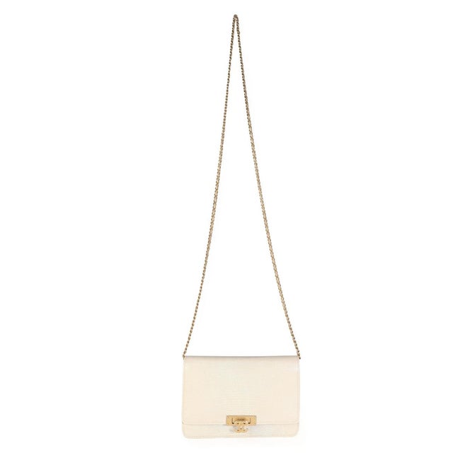 Chanel Gold Metallic Lizard Golden Class Wallet on Chain For Sale - Image 4 of 8