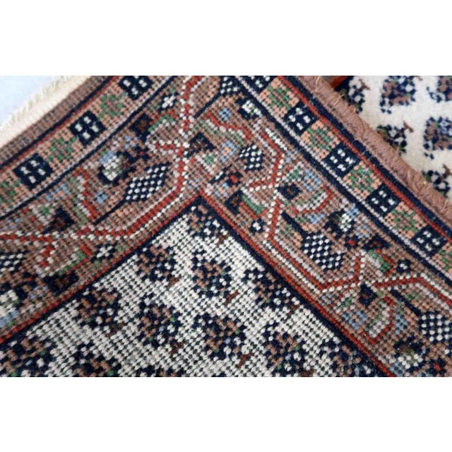 Indian 1970s Handmade Vintage Indian Seraband Rug 2.3' X 4.5' For Sale - Image 3 of 11