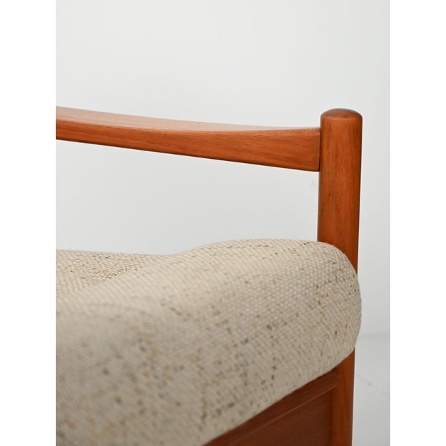 Danish Lounge Chairs with Beige Cushions, 1950s, Set of 2 For Sale - Image 10 of 12