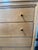 1940s United Furniture Blonde Mahogany Dresser 1940s Five Drawer Chest Black Lucite Hardware For Sale - Image 10 of 10