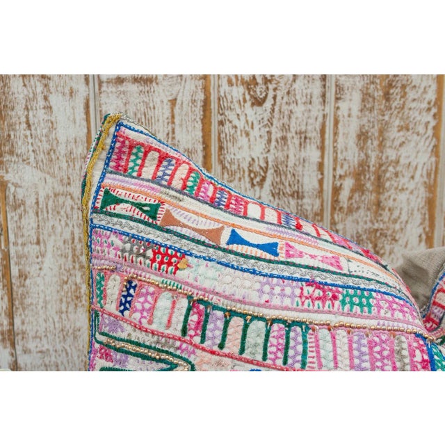 Early 21st Century Paann Antique Tribal Grain Sack Pillow For Sale - Image 5 of 10
