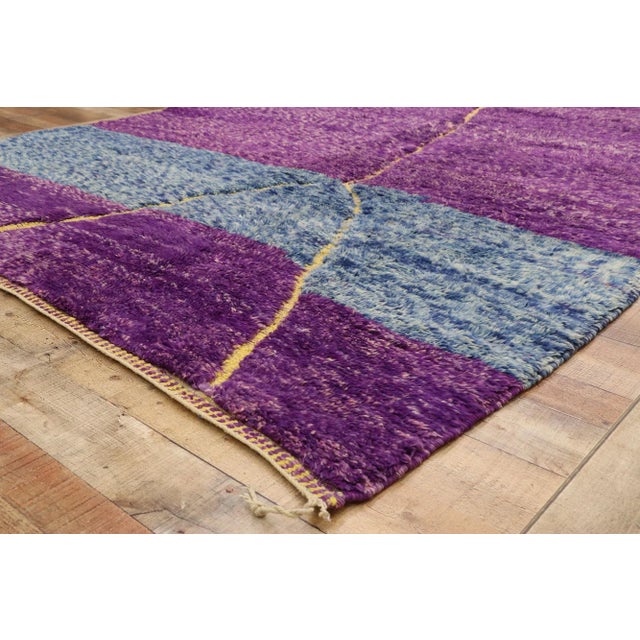Purple Beni Mrirt Moroccan Rug - 07'02 X 10'02 For Sale In Dallas - Image 6 of 9