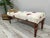 Wood Hemp Kilim Rug Ottoman Bench For Sale - Image 7 of 9