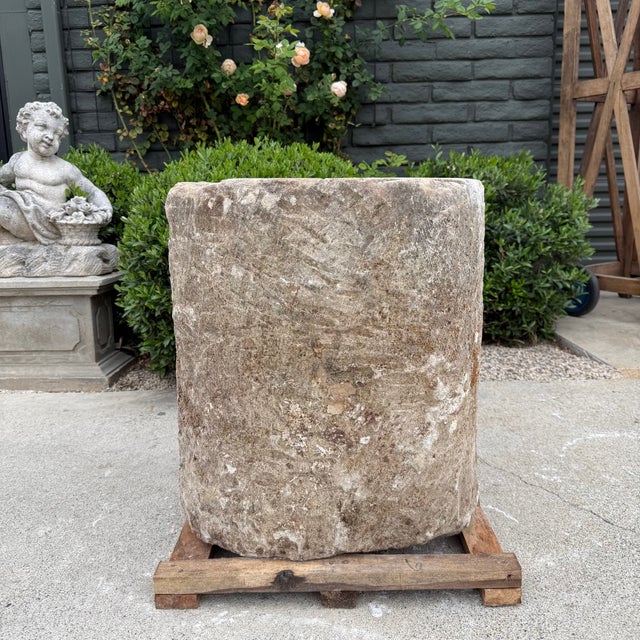 Antique Limestone Trough A one-of-a-kind hand-carved limestone trough naturally textured, lightly weathered finish....