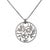 Contemporary Early 21st Century 18k White Gold and Diamond Open Floral Circle Pendant Necklace For Sale - Image 3 of 9