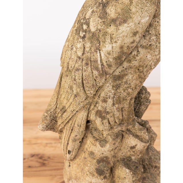 Vintage Stone Horned Owl Garden Ornament, Usa Mid 20th C. For Sale - Image 12 of 14