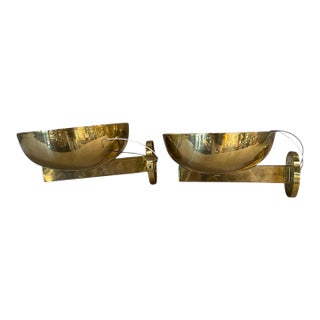 1970s Italian Bowl Shape Sconces - a Pair For Sale