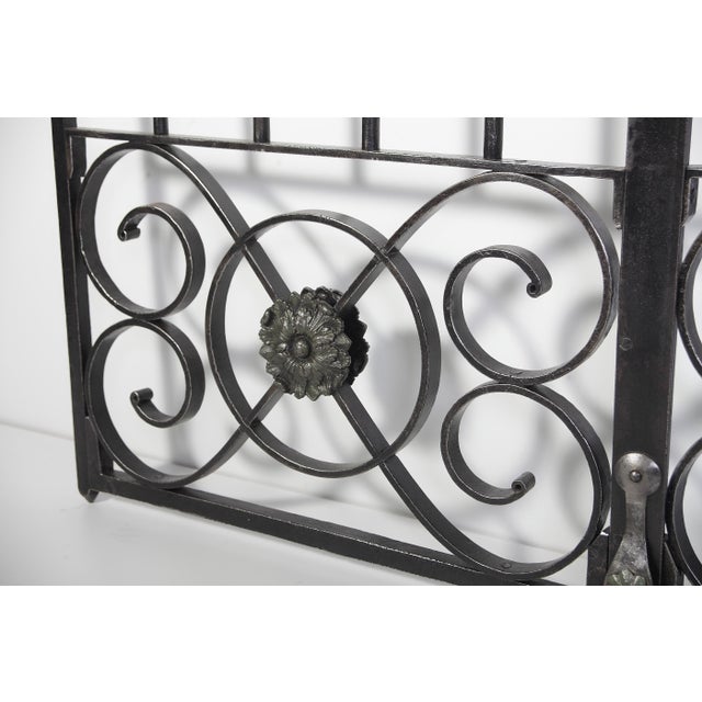 Antique Iron Wrought Double Doors, 1880s For Sale - Image 6 of 14