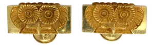 1970s Pair of Rare Tiffany & Co. Vintage Owl Cufflinks 18k Yellow Gold