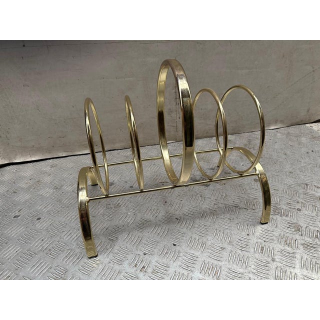 Mid-Century Modern Gilt Magazine Holder, 1960s For Sale - Image 3 of 12