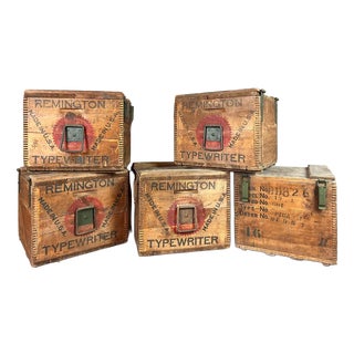 Wooden Shipping Case for Remington Typewriter, 1930s For Sale