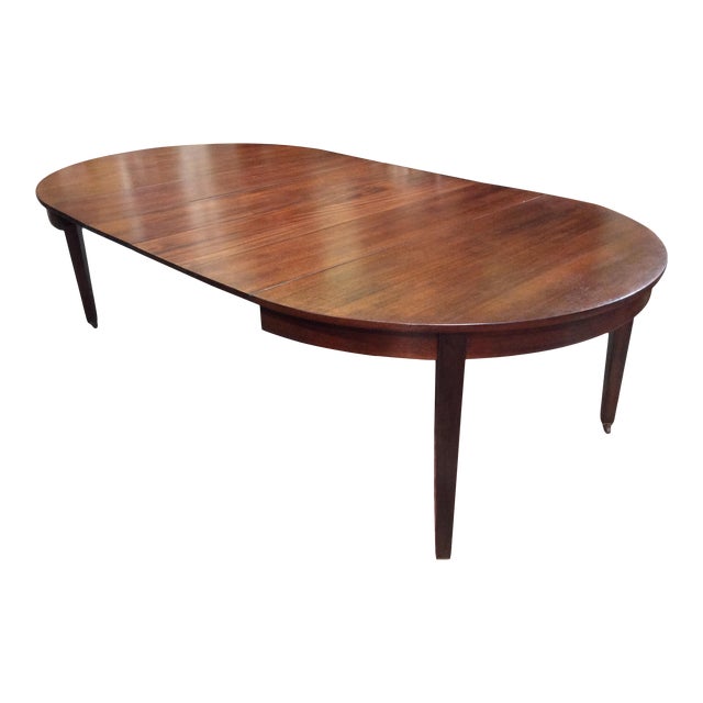 Traditional Mahogany 54" Dining Table With 4 Leaves Chairish