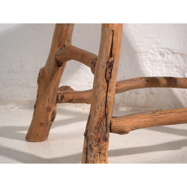 Antique Stool in Elm, 1900s For Sale - Image 6 of 10
