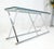 Late 20th Century Chrome X Base Glass Top 67" Long Console Sofa Table Mid Century Modern c1970s For Sale - Image 5 of 13