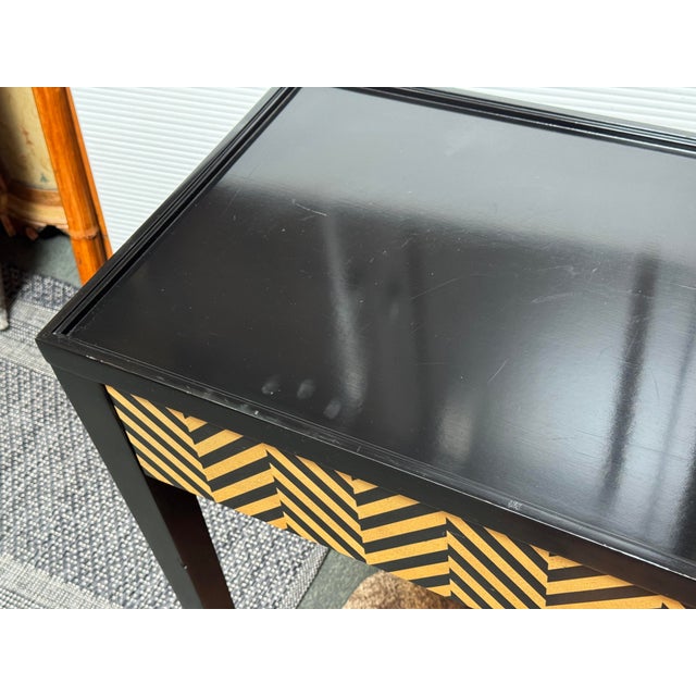 J C Modern Alexander Julian Collection Herringbone Console Table For Sale - Image 4 of 12