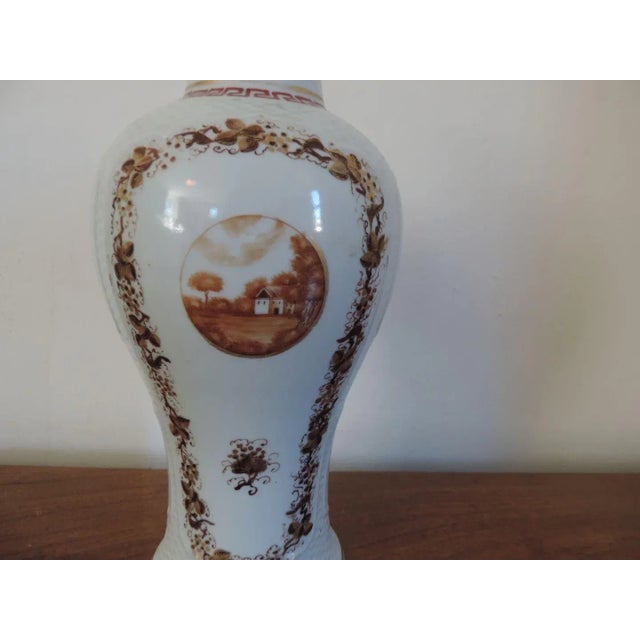 1800s Chinese Export Porcelain Baluster Shaped Vase For Sale - Image 4 of 11
