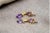 Gold earrings with pendants of cut amethysts. Metal: Gold. Origin: Portuguese. Brand: Absent. Weight: 5.07 grams....