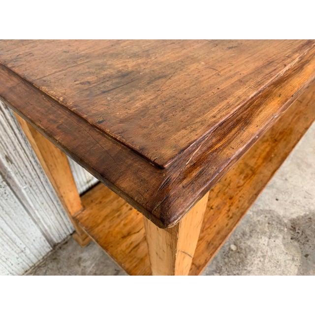 Brown Early 20th Spanish Mobila Country Farm Table or Butcher Block For Sale - Image 8 of 10