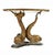 1980s 1980s Hollywood Regency Triple Dolphin Bronze Center Table With Scalloped Glass For Sale - Image 5 of 12