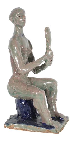 20th-21st Century Clay Figure Sculpture by Dave Fox