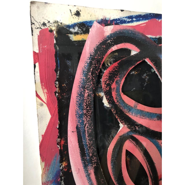 1980s Hugh O'Donnell, 1980s Abstract Expressionist Pop Art Painting Collage, Assemblage Hugh O'Donnell, 1988 For Sale - Image 5 of 15