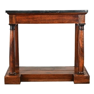 French Empire 19th Century Mahogany Console Table For Sale