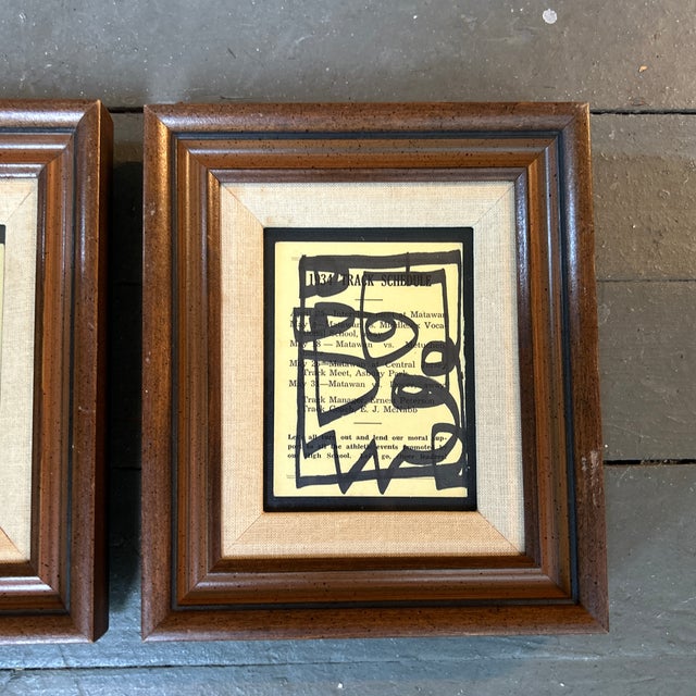Abstract Two Contemporary Original Abstract Marker Drawings by Wayne Cunningham- Set of Two For Sale - Image 3 of 4