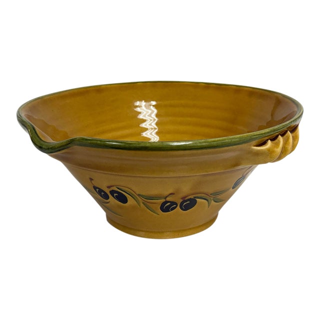 Nicoise Olive of Coursange for William Sonoma Large Salad Serving Bowl For Sale
