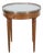 Late 19th Century French Louis XVI-Style Mahogany Bouillotte Table with Carrara Marble Top For Sale