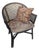 Vintage Armchair with Raffia and Viennese Weave For Sale