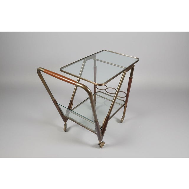 Cassina Mid-Century Modern Bar Cart by Cesare Lacca for Cassina, 1950s For Sale - Image 4 of 11