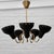 Scandinavian Modernist Five Arms Chandelier in Steel and Brass, Sweden, 1950s For Sale - Image 13 of 13
