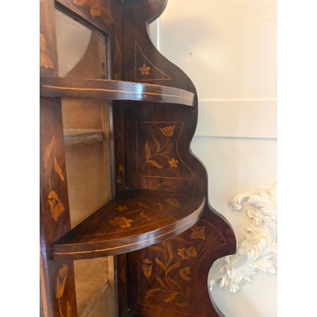 Antique Dutch Marquetry Walnut Bureau Bookcase, 1780 For Sale - Image 4 of 18