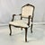 1980s Vintage Hollywood Regency French Provincial Open Arm Bergere Side Chair, Newly Reupholstered For Sale - Image 9 of 17