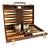 Vintage Mid-Century Tartan Backgammon Game Set in Travel Case For Sale