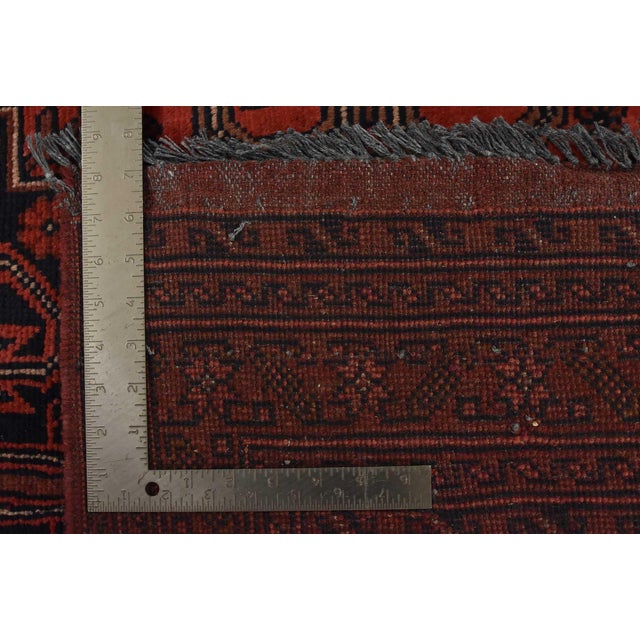 Turkmen Rug 9’11” X 12’11” Red Wool Tribal Hand-Knotted Oriental Carpet For Sale - Image 14 of 14