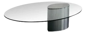 Cini Boeri Chromed Steel and Glass 'Lunario' Table by Knoll