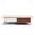 Paul McCobb for Calvin Mid Century Travertine and Brass Coffee Table This coffee table measures: 66 wide x 32 deep x 16.5...