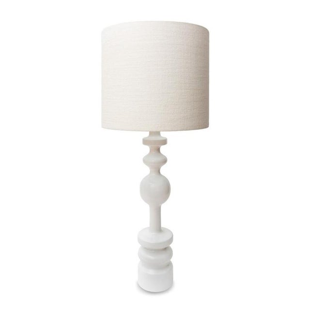 Red Pamela GM Table Lamp in Beech with Lacquer and Aj Linen by Popus Editions For Sale - Image 8 of 13