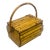 Vintage Bamboo Lidded Basket For Sale