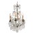 19th Century French Six-Light Crystal Chandelier with Pendeloques and Rosettes For Sale