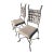 Modern Pair of Wrought-Iron Dining Chairs After Giacometti For Sale