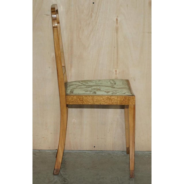 Art Deco Burr Maple Wood Occasional Side Chair For Sale - Image 14 of 17